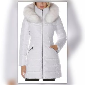 Laundry by Shelli Segal faux-fur trim hooded puffer